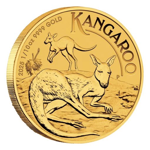 2025 (New) Australia Kangaroo Gold 1/10 oz Coin - Image 3