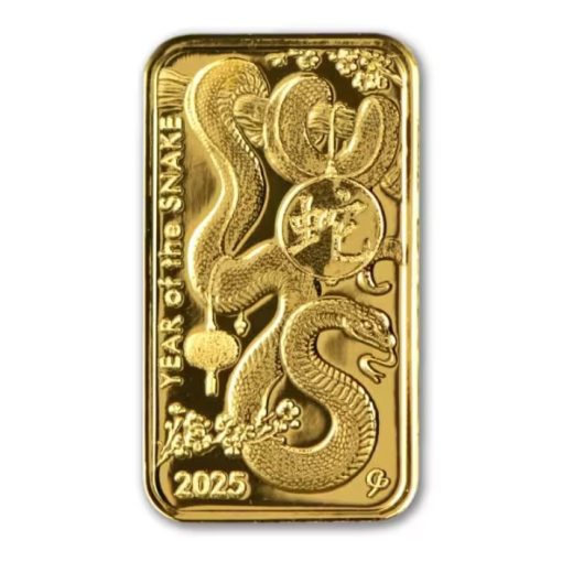2025 (New) Asahi Lunar Snake Gold 1 gram Bar - Image 3