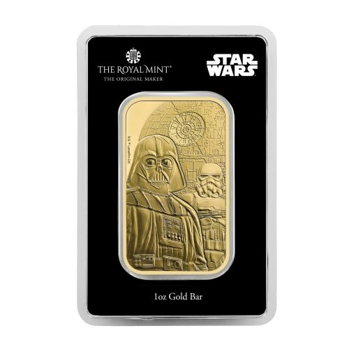 2024 (New) Great Britain Royal Mint Star Wars Dark Side Gold 1 oz Bar