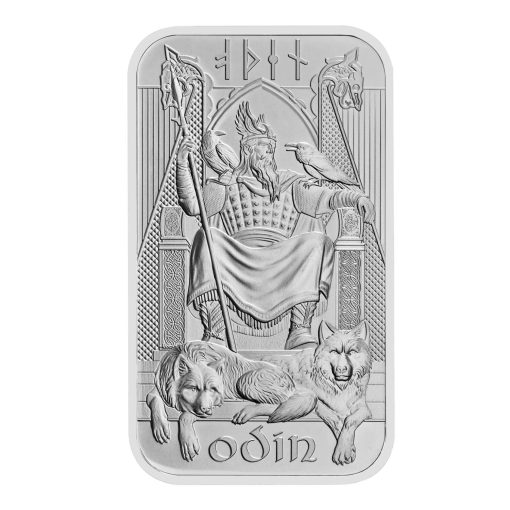 2024年 (新品) イギリス「北欧神話シリーズ・オーディン」純銀 1オンス バー - 画像 (3)