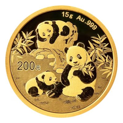 2025年 (新品) 中国「パンダ」純金 15グラム 金貨
