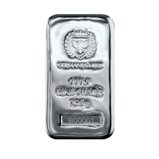(New) Germania Silver 250g Cast Bar