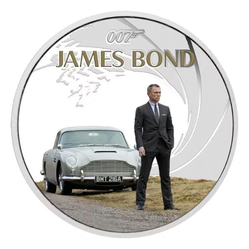 2024 (New) Tuvalu James Bond Daniel Craig Silver 1 oz Proof Coin - Image 2