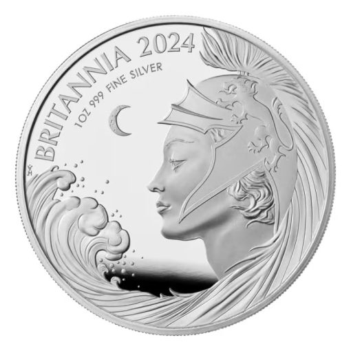 2024年 (新品) イギリス「ブリタニア」純銀 1オンス プルーフ/リバースプルーフ 銀貨【2枚セット】 - 画像 (5)