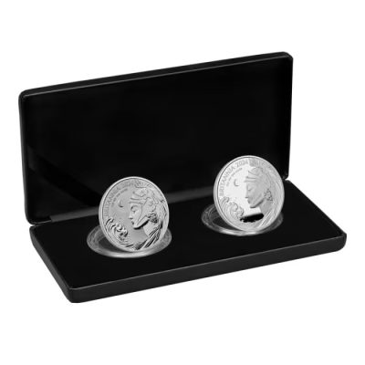 2024 (New) Great Britain Britannia Silver 1 oz Proof & Reverse Proof Coin【2 Coin Set】