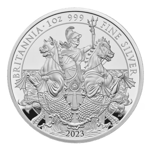 2023 (New) Great Britain Britannia Silver 1 oz Proof & Reverse Proof Coin【2 Coin Set】 - Image 5