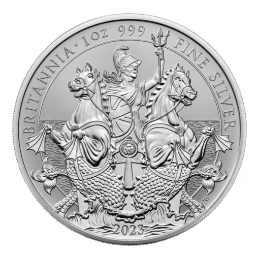 2023 (New) Great Britain Britannia Silver 1 oz Proof & Reverse Proof Coin【2 Coin Set】 - Image 3