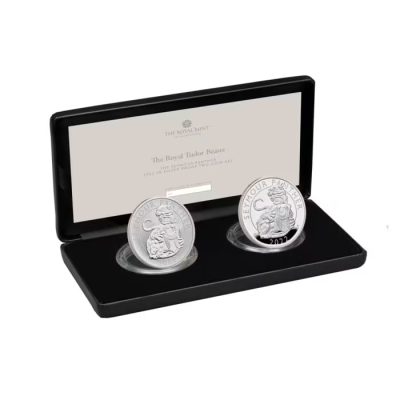 2022 (New) Great Britain The Royal Tudor Beasts The Seymour Panther Silver 1 oz Proof & Reverse Proof Coin【2 Coin Set】