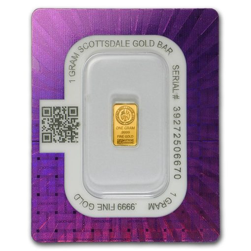 (New) USA Scottsdale Mint Gold 1 gram Bar In CERTI-LOCK® Assay (Old Version) - Image 2