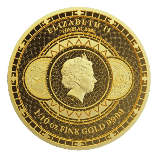 2022年 (新品) トケラウ「クロノス」純金 1/10オンス 金貨 - 画像 (2)