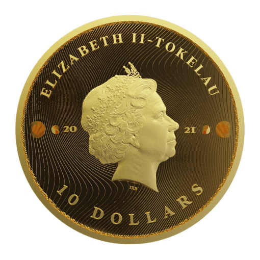 2021年 (新品) トケラウ「均衡・イクイリブリアム」純金 1/10オンス 金貨 - 画像 (2)