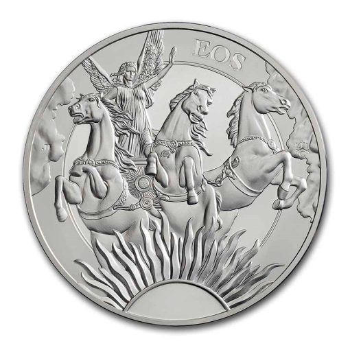 2023年 (新品) セントヘレナ「女神イオスと馬」純銀 1オンス 銀貨 NGC MS70 (発行初日) - 画像 (2)