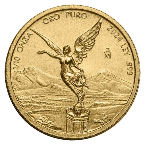 2024年 (新品) メキシコ「リベルタッド」純金 1/10オンス 金貨