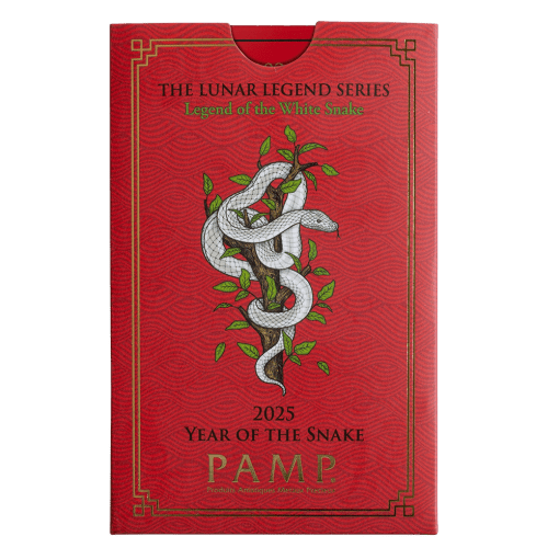 2025年 (新品) パンプ スイス「干支 十二支・巳年 蛇年・白蛇の伝説」純金 5グラム バー - 画像 (5)