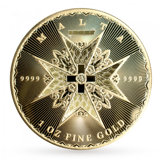 2025年 (新品) マルタ「マルタの十字」純金 1オンス 金貨
