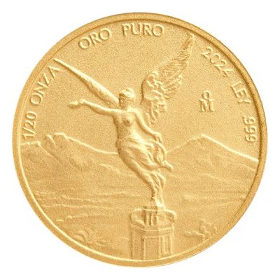 2024年 (新品) メキシコ「リベルタッド」純金 1/20オンス 金貨