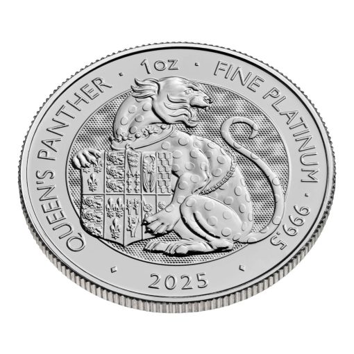 2025年 (新品) イギリス「ロイヤルチューダービースト・女王のパンサー」純プラチナ 1オンス プラチナ貨 - 画像 (3)