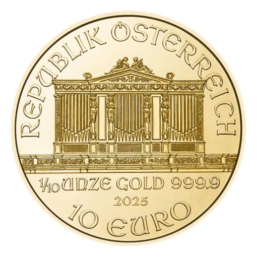 2025年 (新品) オーストリア「ウィーン フィルハーモニー」純金 1/10オンス 金貨 - 画像 (2)