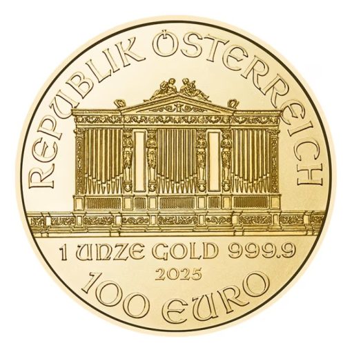 2025年 (新品) オーストリア「ウィーン フィルハーモニー」純金 1オンス 金貨 - 画像 (2)