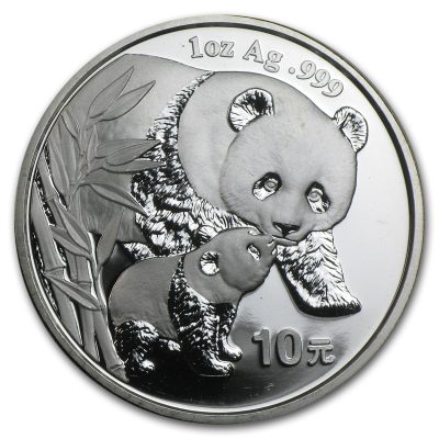 2004 (New) Chinese Panda in Capsule 1 oz Silver Coin