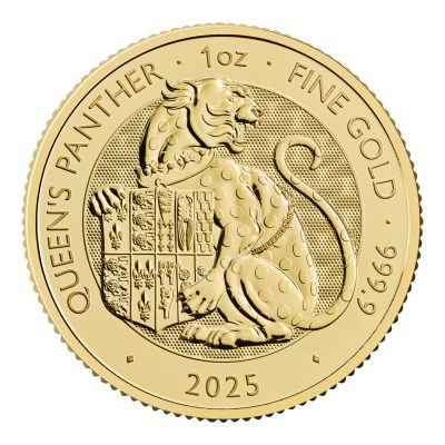 2025年 (新品) イギリス「ロイヤルチューダービースト・女王のパンサー」純金 1オンス 金貨