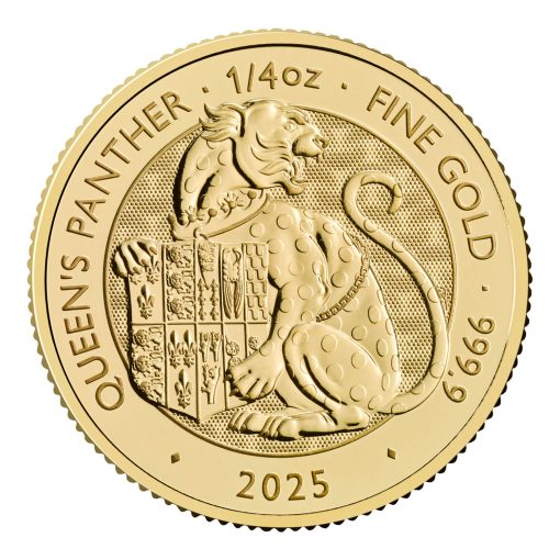 2025 (New) Great Britain The Royal Tudor Beast The Queen's Panther Gold 1/4 oz Coin