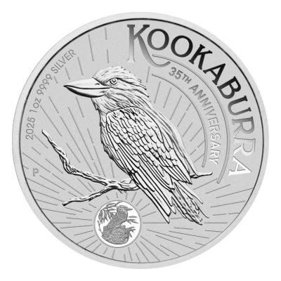 2025年 (新品) オーストラリア「クッカバラ・ワライカワセミ 35周年」純銀 1オンス 銀貨