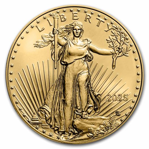 2025年 (新品) アメリカ 「イーグル・ウオーキング リバティ」純金 1オンス 金貨 PCGS MS70 (ファーストストライク) - 画像 (2)