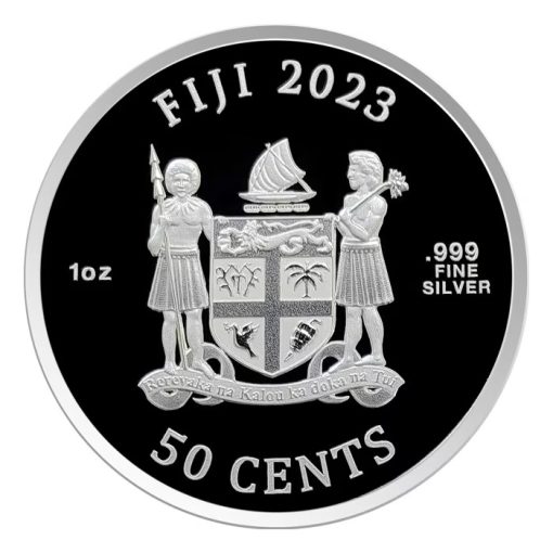 2023 (New) Fiji Unicorn Silver 1 oz Color Coin - Image 2