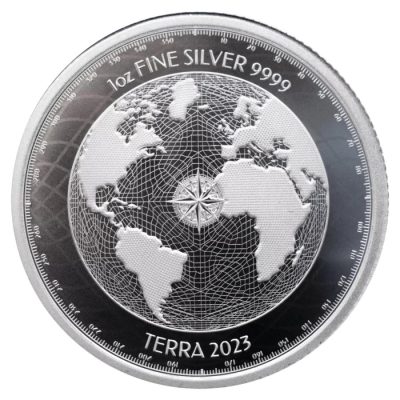 2023年 (新品) ニウエ「地球・テラ」純銀 1オンス 銀貨