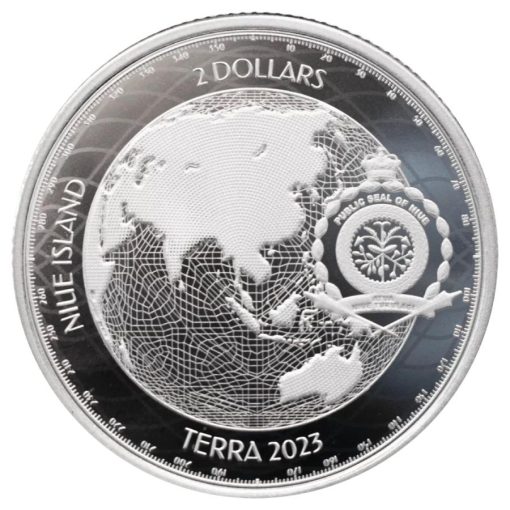 2023年 (新品) ニウエ「地球・テラ」純銀 1オンス 銀貨 - 画像 (2)