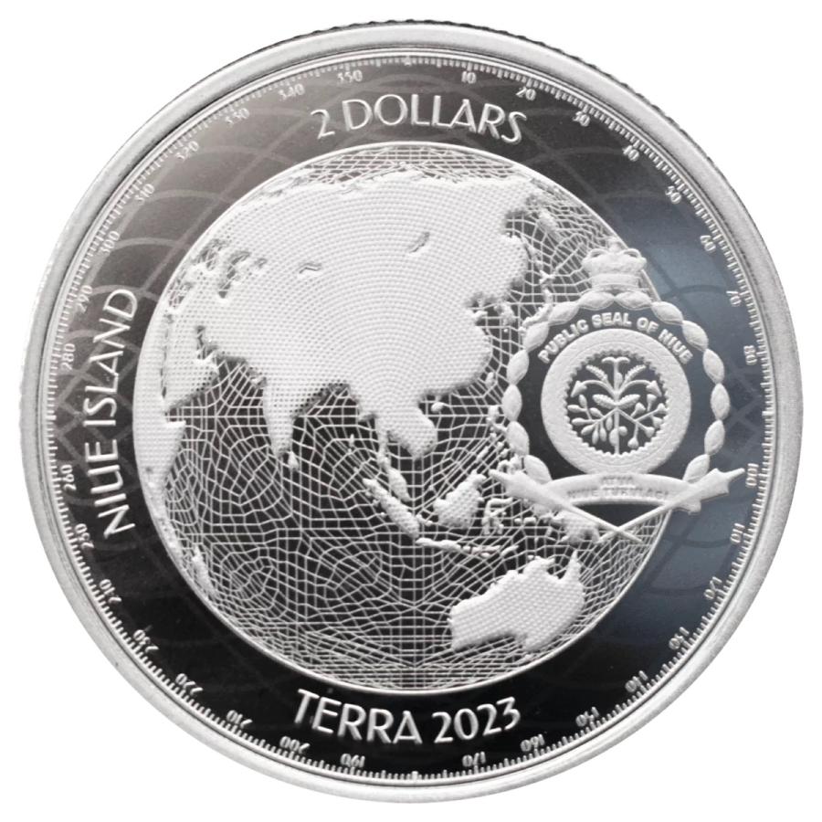 2023年 (新品) ニウエ「地球・テラ」純銀 1オンス 銀貨 - 画像 (2)