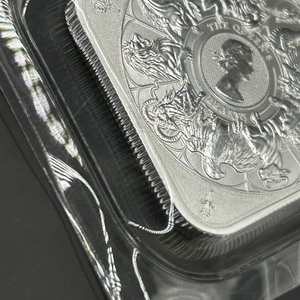 新品) イギリス「クィーンズ ビースト・コンプリーター」純銀 1