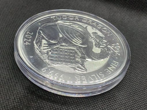 2024 (New) Great Britain The Royal Tudor Beasts The Welsh Dragon Silver 10 oz Coin #9687 - Image 3