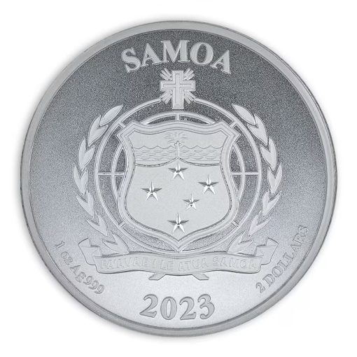 2023年 (新品) サモア「ワイルドスピード・ゼロヨンだけに生きる」純銀 1オンス 銀貨 - 画像 (2)