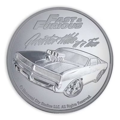 2023年 (新品) サモア「ワイルドスピード・ゼロヨンだけに生きる」純銀 1オンス 銀貨