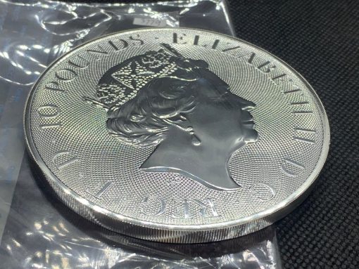 2021 (New) Great Britain White Horse 10 oz Silver Queen's Beasts #3779 - Image 2