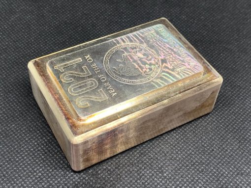 (新品) ヘレウス社「干支 十二支・丑年 牛年」純銀 1キロ バー #8925 - 画像 (3)