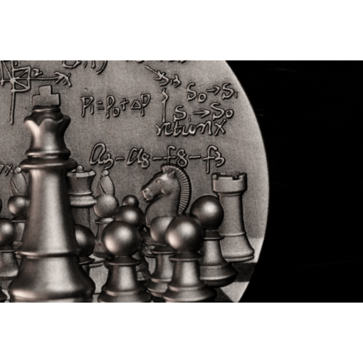 2024年 (新品) カメルーン「国際チェス」純銀 2オンス アンティーク 銀貨 - 画像 (3)