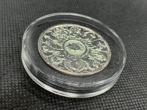 2021年 (新品) イギリス「クィーンズ ビースト・コンプリーター」純銀 2オンス 銀貨 #10732 - 画像 (3)