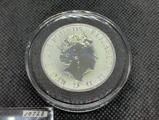 SOLD 2021 (New) Great Britain Queens Beast Completer £5 Silver 2 oz Coin #10728 - Image 2