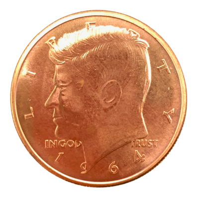 アメリカ「ジョン・F・ケネディ」純銅 赤金 1常衡オンス メダル