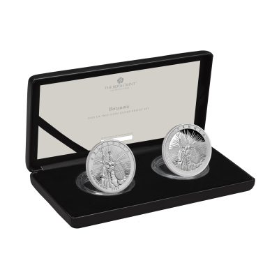2025 (New) Great Britain Britannia Silver 1 oz Proof & Reverse Proof Coin【2 Coin Set】
