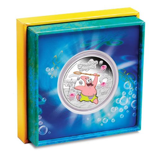 2025 (New) Tuvalu SpongeBob SquarePants - Patrick Star Silver 1 oz Color Proof Coin