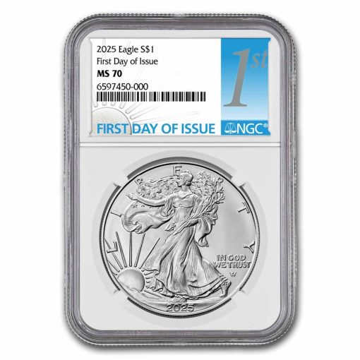2025 (New) American Eagle Walking Liberty Silver 1 oz Coin NGC MS70 (First Day of Issue)