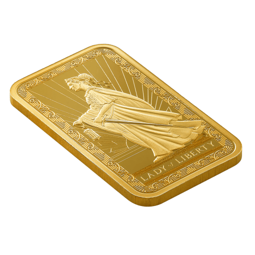 (New) Swiss Pamp Lady of Liberty Gold 1 oz Bar - Image 5