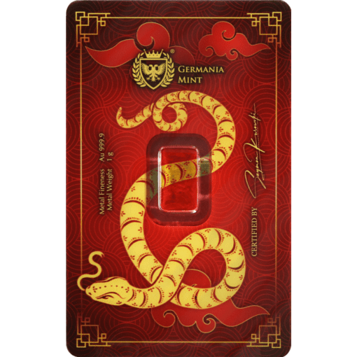 2025 (New) Poland Germania Lunar Year of the Snake Gold 1 gram Bar - Image 2