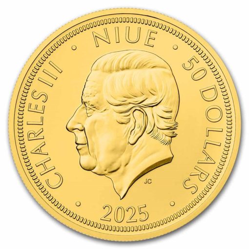 2025 (New) Niue Czech Lion Gold 1 oz Coin - Image 2