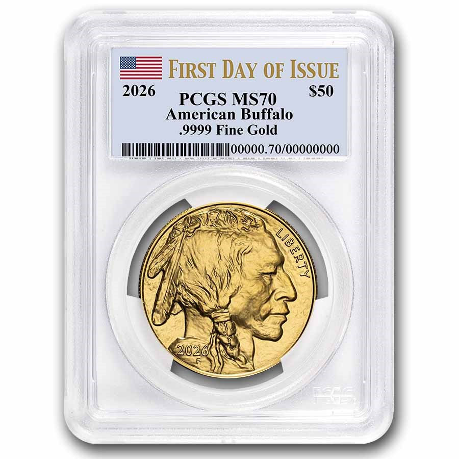 2026年 (新品) アメリカ「バッファロー」純金 1オンス 金貨 PCGS MS70