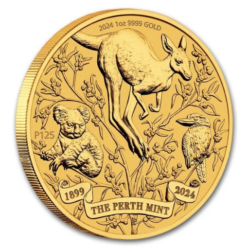 2024年 (新品) オーストラリア「パースミント・125周年」純金 1オンス 金貨 PCGS MS70 - 画像 (4)